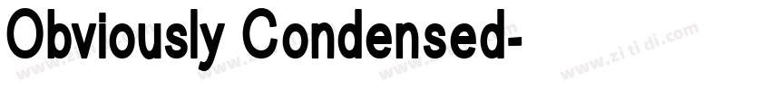 Obviously Condensed字体转换